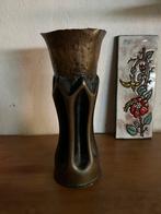 Vaas grote brons bronzen kogel huls vaas plus min 30 cm., Ophalen of Verzenden