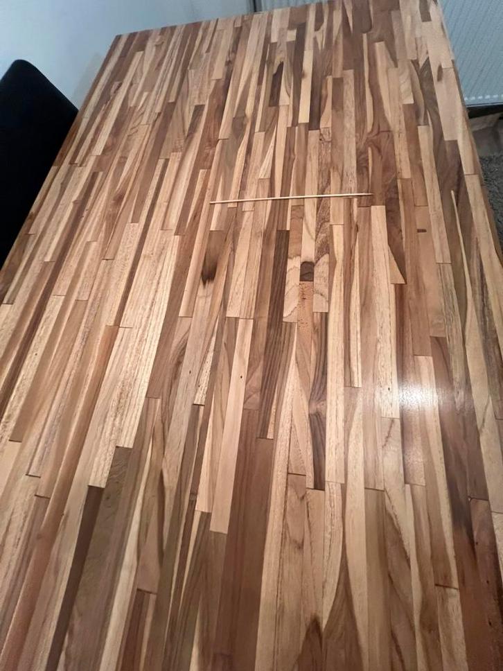 Grote Unieke Teak Houten Eettafel, Huis en Inrichting, Tafels | Eettafels, Zo goed als nieuw, 50 tot 100 cm, 200 cm of meer, Rechthoekig