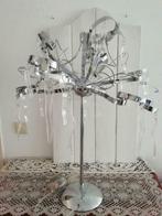 Moderne tafellamp van chroom, Gebruikt, Ophalen of Verzenden, Glas, 75 cm of meer
