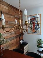 Vintage  6 armige kroonluchter messing, Huis en Inrichting, Lampen | Kroonluchters, Ophalen of Verzenden