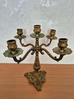 Antieke koperen kandelaar 5 arms, Antiek en Kunst, Ophalen of Verzenden, Koper of Brons