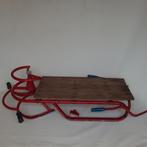 Vintage Dolomiti metalen 2-persoons slee met stuur en remmen, Kinderen en Baby's, Ophalen, Rem, Gebruikt