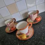 Bella Casa by Ganz herfst kopjes met schotels, Huis en Inrichting, Keuken | Servies, Ophalen of Verzenden, Overige stijlen, Kop(pen) en/of Schotel(s)