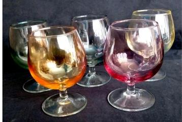 Set/5 Luminarc 'Carnival' Cognacglazen beschikbaar voor biedingen