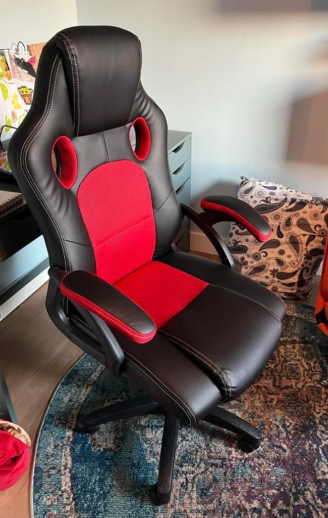 Gaming Bureaustoel - Ergonomisch Design, Huis en Inrichting, Bureaustoelen, Zo goed als nieuw, Bureaustoel, Zwart, Ergonomisch