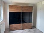 Grote schuifdeurkast Rauch zwarte spiegels 227x230x54cm, Huis en Inrichting, Kasten | Kledingkasten, Ophalen, 200 cm of meer, Met hangruimte