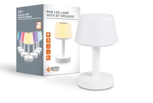 Ledlamp met bluetooth-speaker van Dutch Originals ZGAN, Huis en Inrichting, Lampen | Tafellampen, Nieuw, Minder dan 50 cm, Ophalen of Verzenden