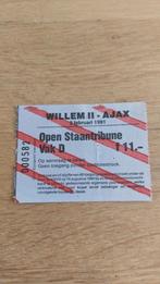 kaart, Willem II-AJAX 3-2,                     seizoen 90/91, Overige typen, Gebruikt, Willem II, Verzenden