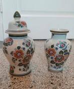 Delft Polychroom Holland Handwerk -2 vazen - vaas dekselvaas, Antiek en Kunst, Antiek | Vazen, Ophalen of Verzenden