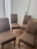 4 eetkamerstoelen, Huis en Inrichting, Stoelen, Ophalen, Gebruikt, Bruin, Vier