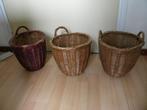 POETSMANDJE RIET, 3 STUKS, OUD MANDJE RIET, Huis en Inrichting, Woonaccessoires | Schalen en Manden, Gebruikt, Mand, Rond, Ophalen of Verzenden