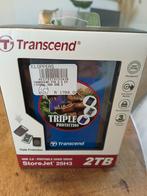 Transcend 2TB externe HD, Computers en Software, Harde schijven, Nieuw, Desktop, Ophalen of Verzenden, USB