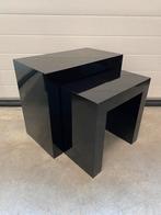 Bijzettafel 2-delig, Minder dan 55 cm, Gebruikt, Rond, Hout