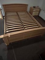 Houten bedframe - Tweepersoons, Ophalen, Beige, Tweepersoons, 140 cm