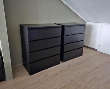 2 Malm ladekasten (Ikea) in zwartbruin - afbeelding 2