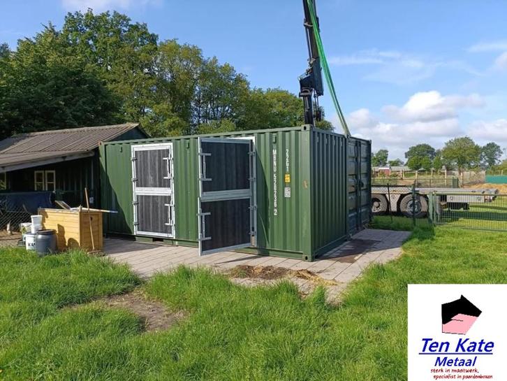 Stalcontainer NIEUW, Levering mogelijk!, Dieren en Toebehoren, Stalling en Weidegang, Opfok, Stalling, Weidegang, Toebehoren, 4 paarden of pony's of meer