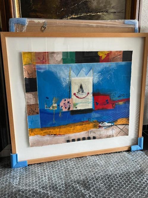 Theo Koster, ingelijste zeefdruk Landscape 3, Antiek en Kunst, Kunst | Litho's en Zeefdrukken, Ophalen