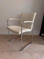 4x Leolux Talos eetkamerstoelen – Senso leder, Huis en Inrichting, Stoelen, Ophalen, Gebruikt, Wit, Metaal