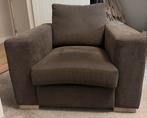 Bruine Fauteuil, Ophalen, 75 tot 100 cm, Zo goed als nieuw, Stof