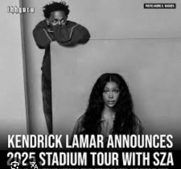 Vip Parkeer ticket Kendrick Lamar SZA 13 juli  P1 & P-Dome beschikbaar voor biedingen
