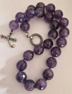 Forse ketting met prachtige amethist kralen., Sieraden, Tassen en Uiterlijk, Kettingen, Ophalen of Verzenden, Zo goed als nieuw