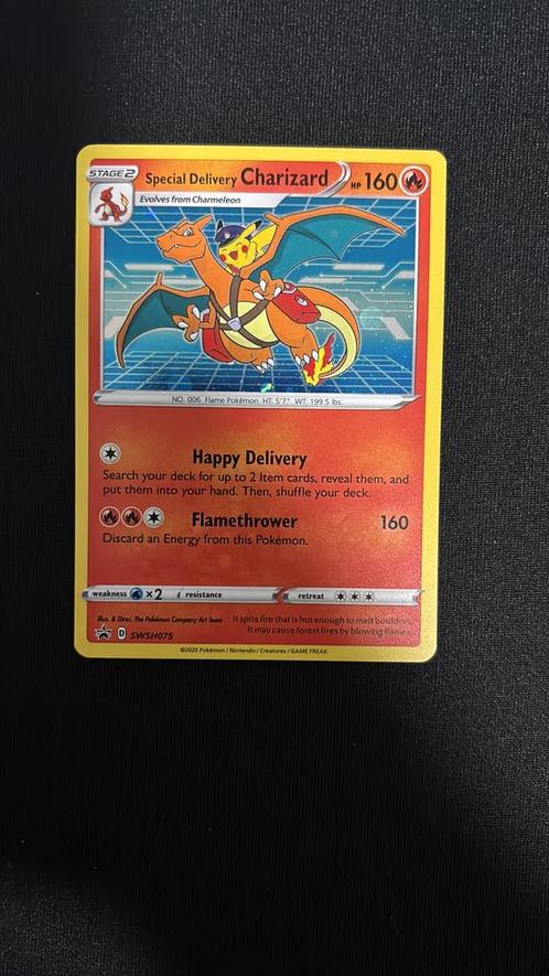Special delivery Charizard SWSH075 van de Pokémon promo set, Hobby en Vrije tijd, Verzamelkaartspellen | Pokémon, Zo goed als nieuw
