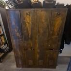Vintage industriële roesten lockerkast, Huis en Inrichting, Kasten | Lockerkasten, Ophalen, Zo goed als nieuw