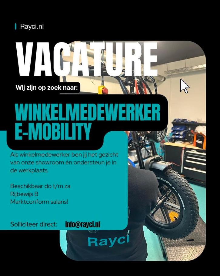 Winkelmedewerker e-Mobility (24u do/vr/za) – Rayci Apeldoorn, Vacatures, Vacatures | Automotive, Overige niveaus, Vanaf 1 jaar