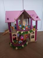 Eichhorn houten poppenhuis met winkeltje meubeltjes + popjes, Ophalen of Verzenden, Zo goed als nieuw, Poppenhuis