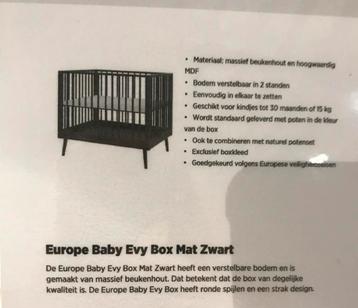 Europe Baby Evy Box Zwart beschikbaar voor biedingen
