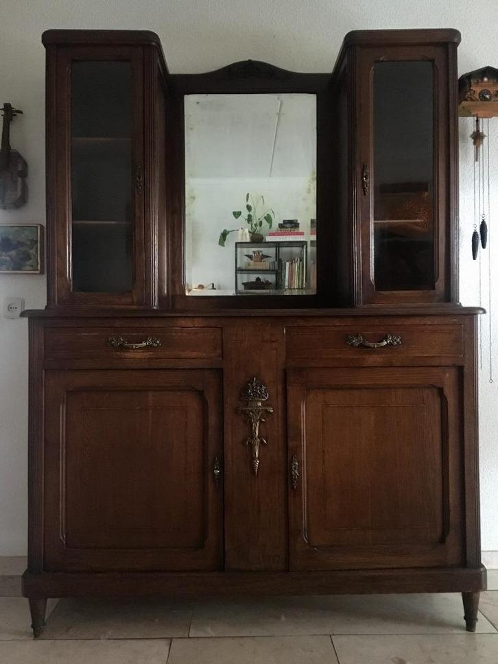 19th century French Oak Vitrine, Antiek en Kunst, Antiek | Meubels | Kasten, Ophalen