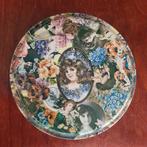 Mooi brocante vintage koektrommel poëzieplaatjes, Verzenden, Gebruikt, Koek(jes), Overige merken