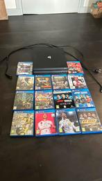 PlayStation 4 met 14 spellen, Gebruikt, Ophalen of Verzenden, 500 GB, Zonder controller