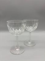 Set geslepen kristallen glaasjes olijfslijpsel 2 stuks, Antiek en Kunst, Antiek | Glas en Kristal, Ophalen of Verzenden