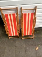 Vintage Kinder Strandstoel - Jaren 70, Ophalen of Verzenden, Gebruikt, Hout, Inklapbaar