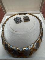 Halssnoer halssieraad + oorbellen vintage, Ophalen of Verzenden, Zo goed als nieuw, Zilver, Overige materialen