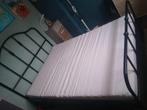 👍👍 KOOPJE..BED, incl lattenbodem en matras (140x200), Huis en Inrichting, Slaapkamer | Bedden, Ophalen, Verstelbaar, Zwart, Tweepersoons