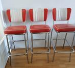 3 Vintage Bel Air barkrukken, Huis en Inrichting, Barkrukken, 3 krukken, Ophalen of Verzenden, Zo goed als nieuw