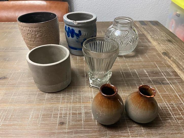 7 bloempotten vazen vaas kruiken Keulse potten, Huis en Inrichting, Woonaccessoires | Vazen, Zo goed als nieuw, Overige kleuren
