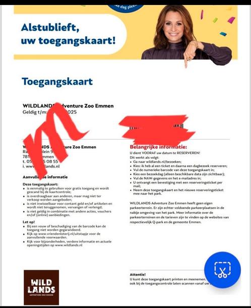 Tickets Wildlands, Tickets en Kaartjes, Recreatie | Dierentuinen, Drie personen of meer, Ticket of Toegangskaart