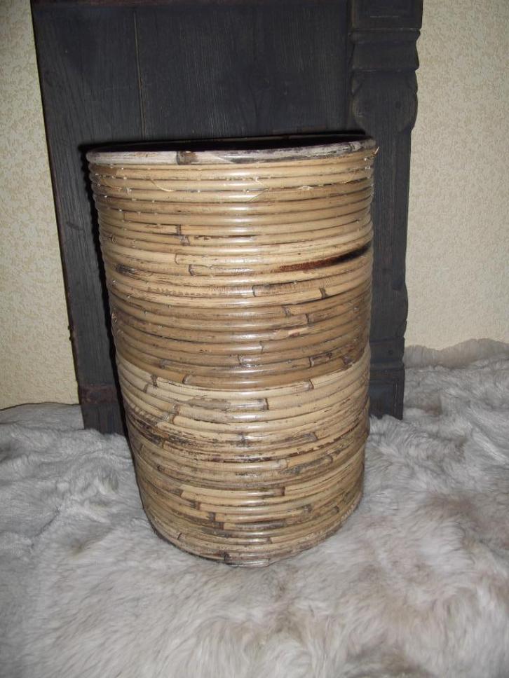 *Set hoge bamboe planten potten*, Tuin en Terras, Bloempotten, Nieuw, Overige materialen, Binnen, Minder dan 40 cm, Minder dan 25 cm