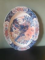 ovaal wandbord / schaal - vintage Japans aardewerk imari, Ophalen of Verzenden