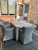 Tuinset, Ophalen, 4 zitplaatsen, Hardhout, Zo goed als nieuw