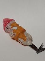 vintage paddestoel kabouter op knijper kerstbal / H 12 cm, Ophalen, Gebruikt