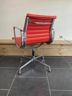 5 Vitra Eames EA 108, chroom , rood leder, full leather, Huis en Inrichting, Stoelen, Vitra, Design, Ophalen of Verzenden, Zo goed als nieuw