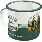 John Deere tractor emaillen koffie drink mok beker, Emaillen, Gebruiksvoorwerp, Bekers, Nieuw