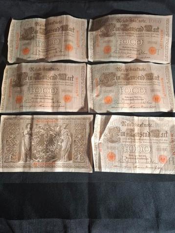 Lotje Duitse bankbiljetten 1910. beschikbaar voor biedingen
