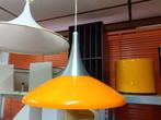 oranje kunststof hanglamp chroom design jaren 70 retro 50 cm, Huis en Inrichting, Lampen | Hanglampen, Kunststof, Gebruikt, ?