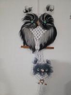 Handgemaakte Macramé Uilen Wanddecoratie, Huis en Inrichting, Ophalen of Verzenden, Nieuw