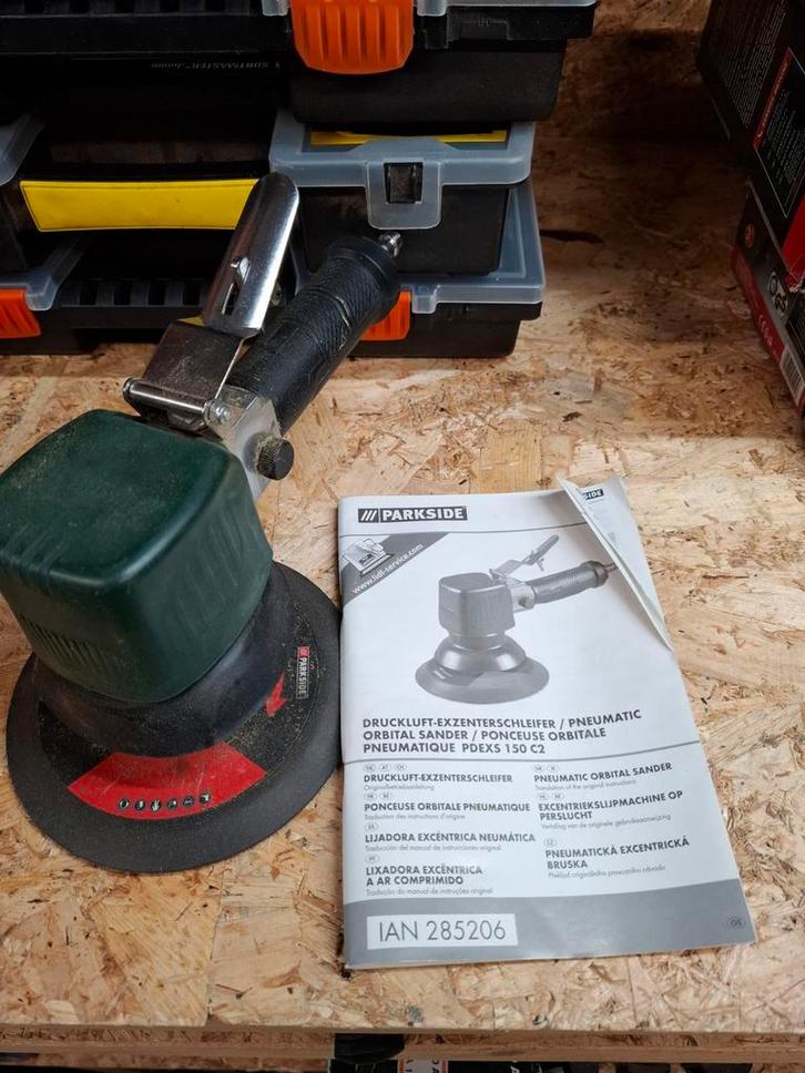 Parkside Lucht Schuurmachine, Doe-het-zelf en Verbouw, Gereedschap | Schuurmachines, Gebruikt, Excentrische schuurmachine, Minder dan 600 watt